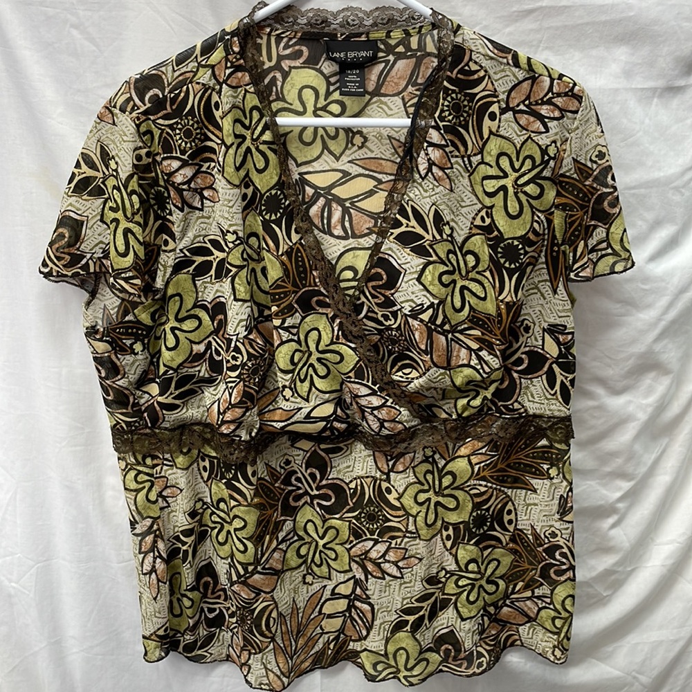 Lane Bryant laced top ladies sz 18/20 - Picture 2 of 4